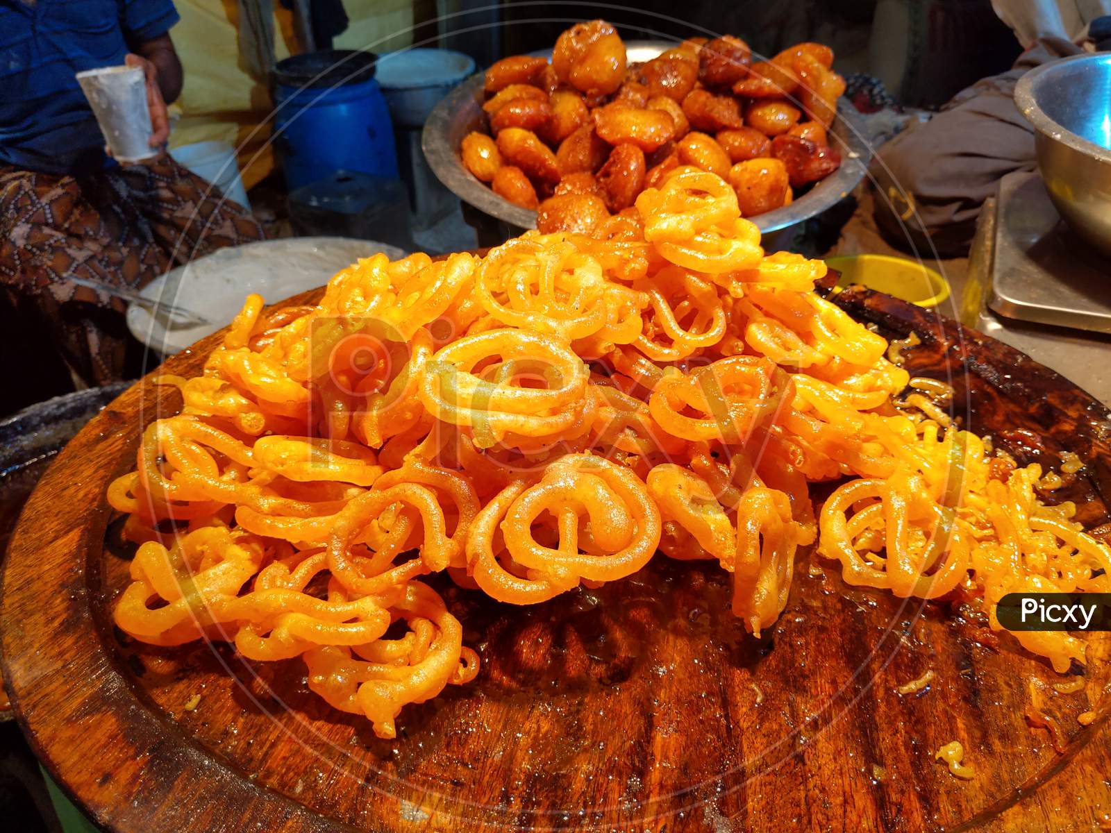 Indian sweet known as jilapi.