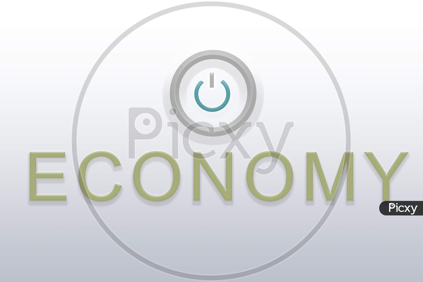 Concept Of Opening Or Restarting Economy Or Economic Activities Showing With Start Button.