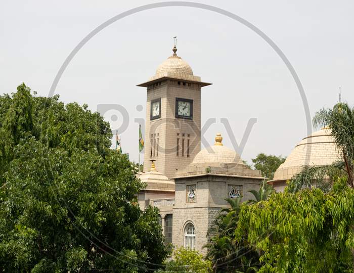 Bangalore, Karnataka India-June 04 2019 : Bbmp Building Covered With Trees Bengaluru, Karnataka