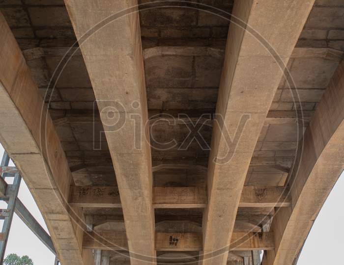 Hampi, India July 8, 2019 : Abandoned And Disused Bridges Near Hampi, India