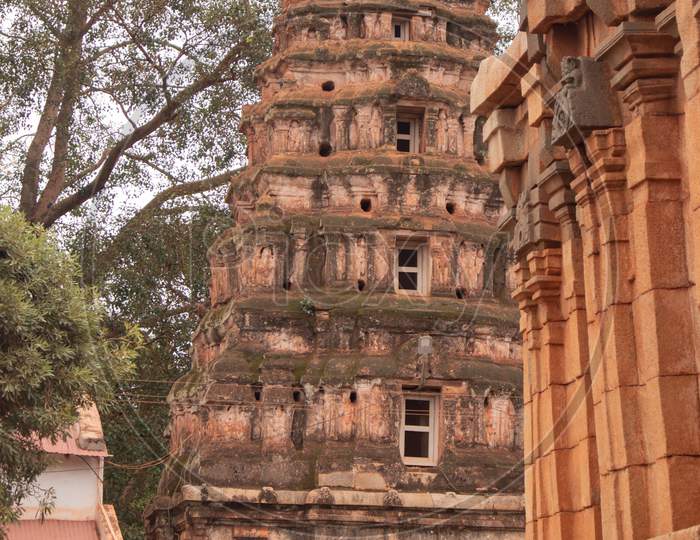 Kumaraswami Temple Gopuram On Top Of The Krauncha Giri Or Hill At Sandur.