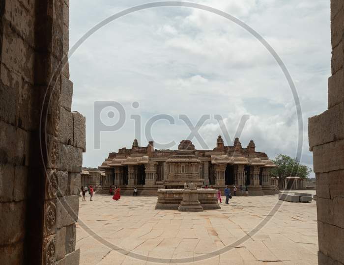Inner View Through The Entrance Of Vittala Temple In Hampi, Karnataka, India