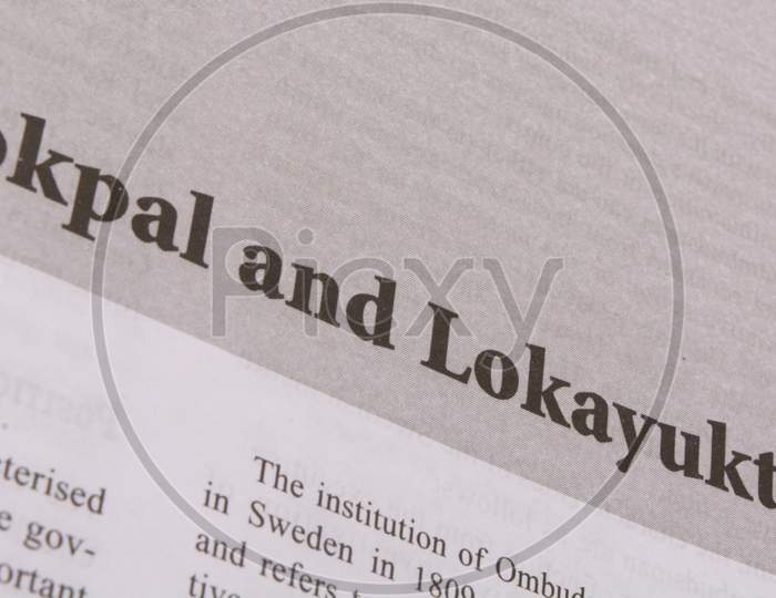 Lokpak And Lokayukta Or Ombudsman Word In A Dictionary Ombudsman Concept.