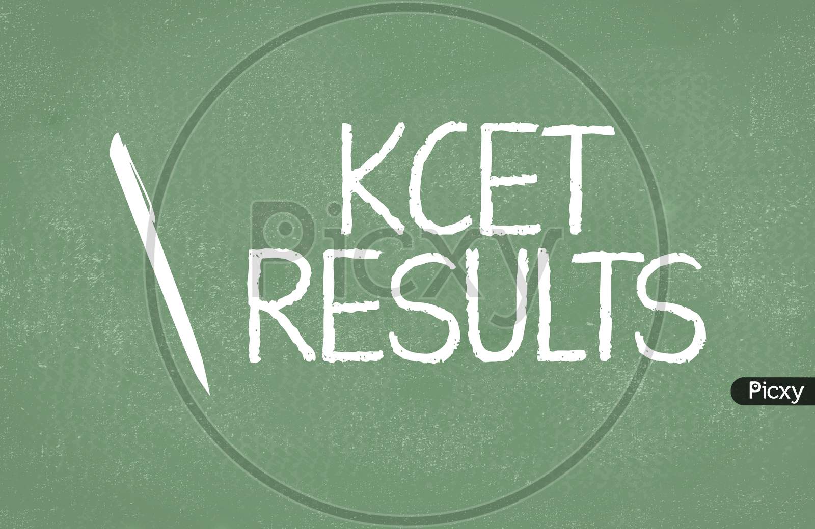Kcet Or Karnataka Common Entrance Test Results Written On Green Board.
