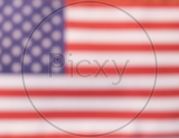 Flag of The United States of America in a blur