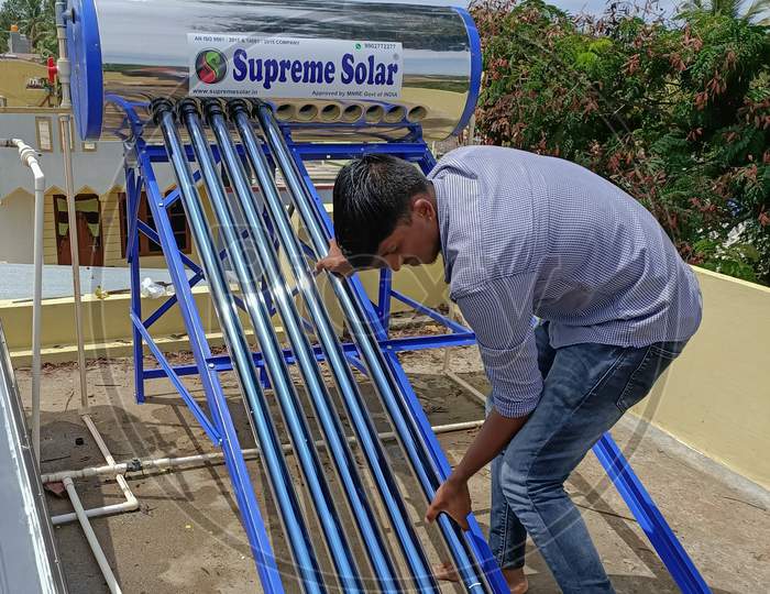 Solar water heater Installation process