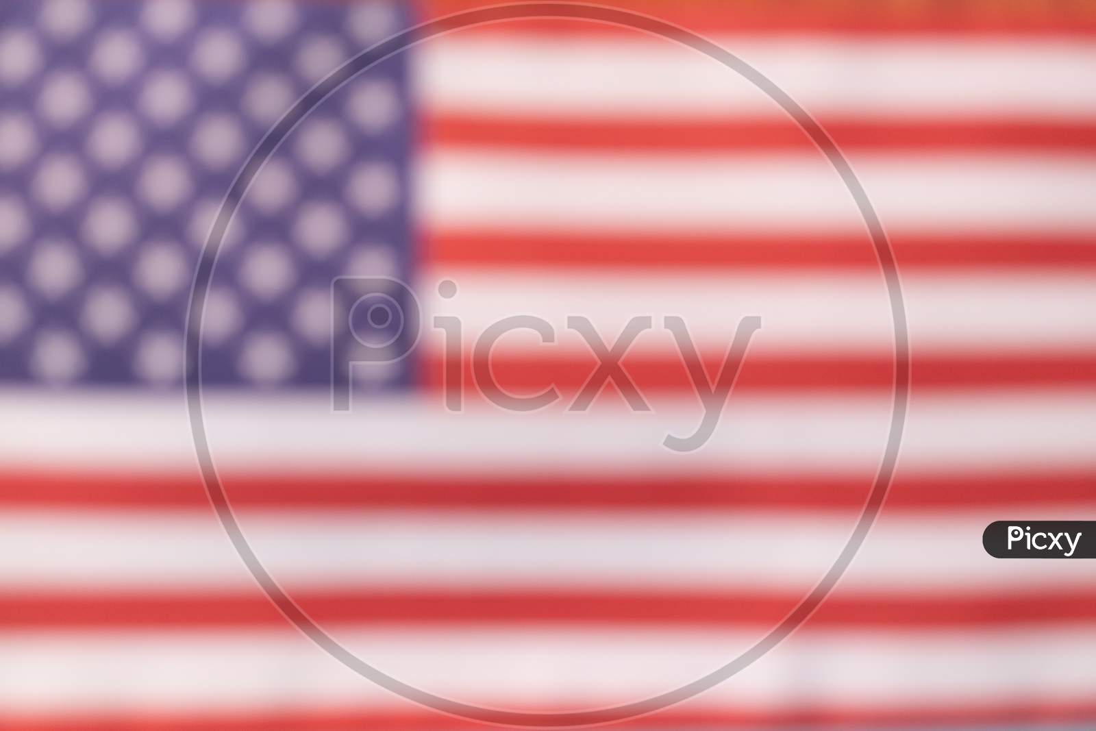 Flag of the United States of America in Blur