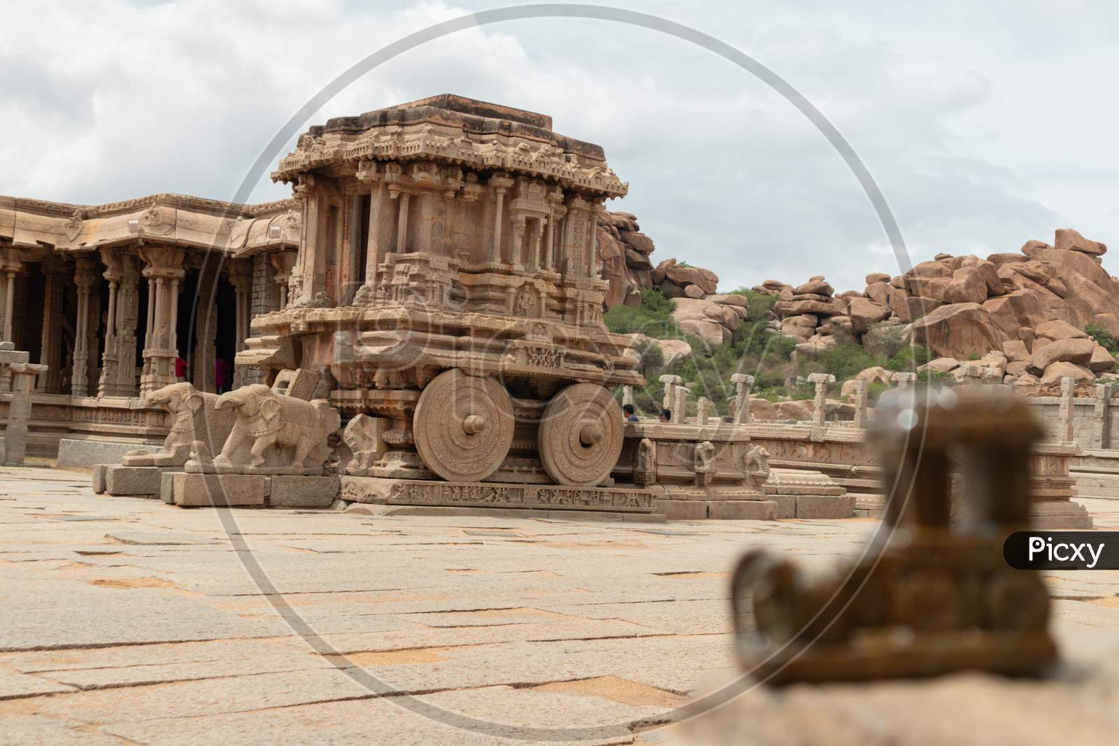 Monolithic Stone Chariot In Vijaya Vittala Temple, Hampi