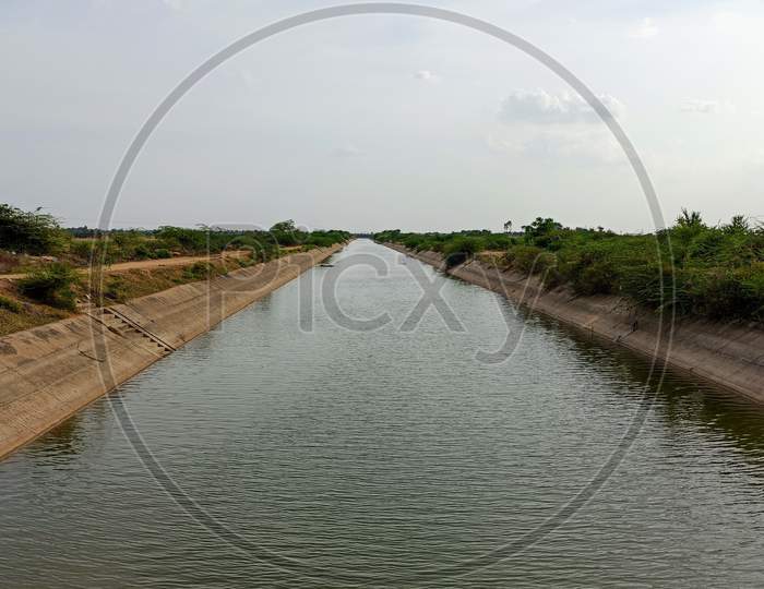 Jurala Left Main Canal Krishna Water Coming From Jurala To Ramanpadu Reservoir Rajeev Bhima Lift Irrigation Scheme 2