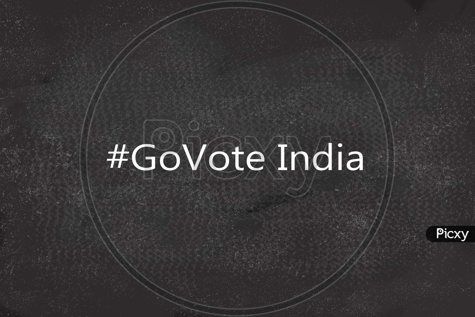 Govote Social Media Campaign Written On Blackboard