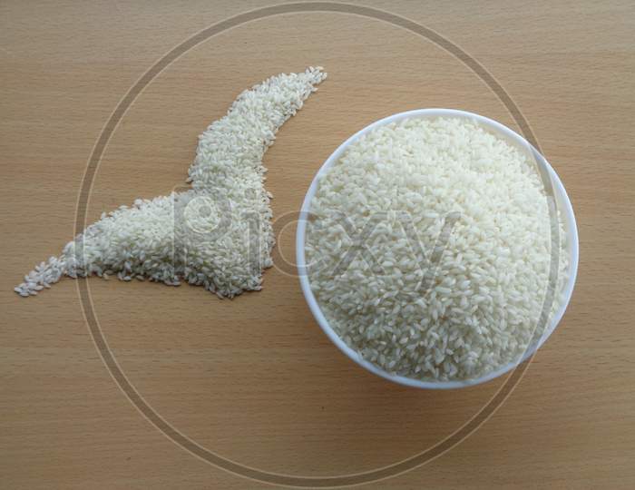 Aromatic rice white and healthy