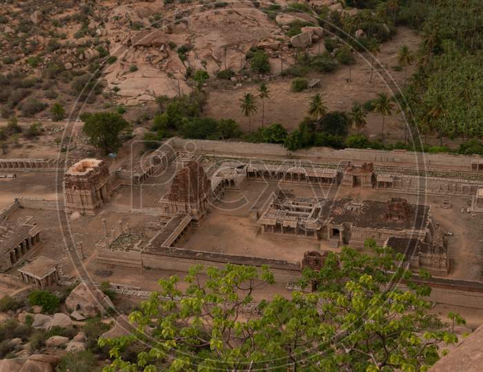 Aerial View Of Achaturaya Temple From The Top Of Matanga Hill, Hampi