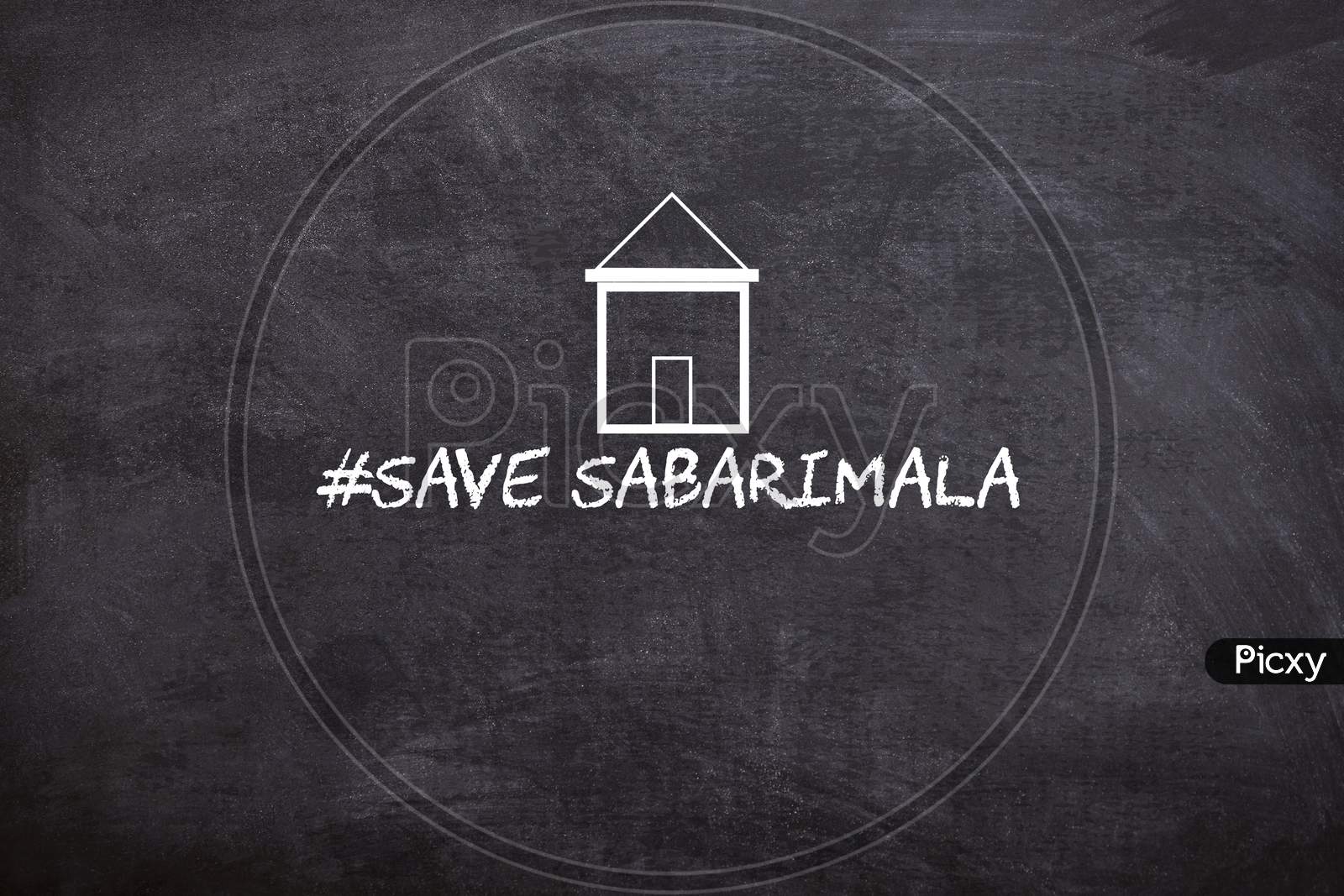 Save Sabarimala written on a Black Board