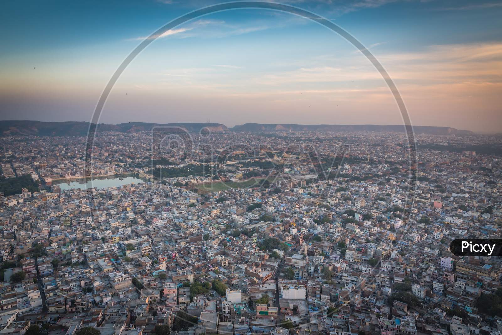 Pink City Or Jaipur City View From Nahargarh Fort, A Spectacular View From Above
