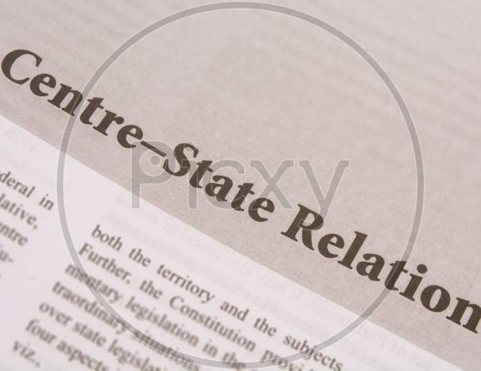 Centre - State Relation Printed on Paper
