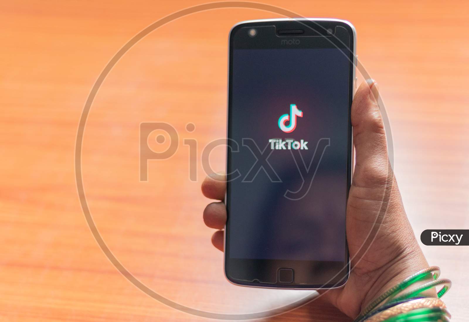 Tiktok Application On A Mobile Phone