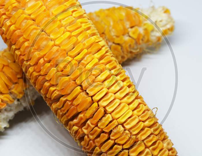 Fresh organic Sweet corn isolated on white background