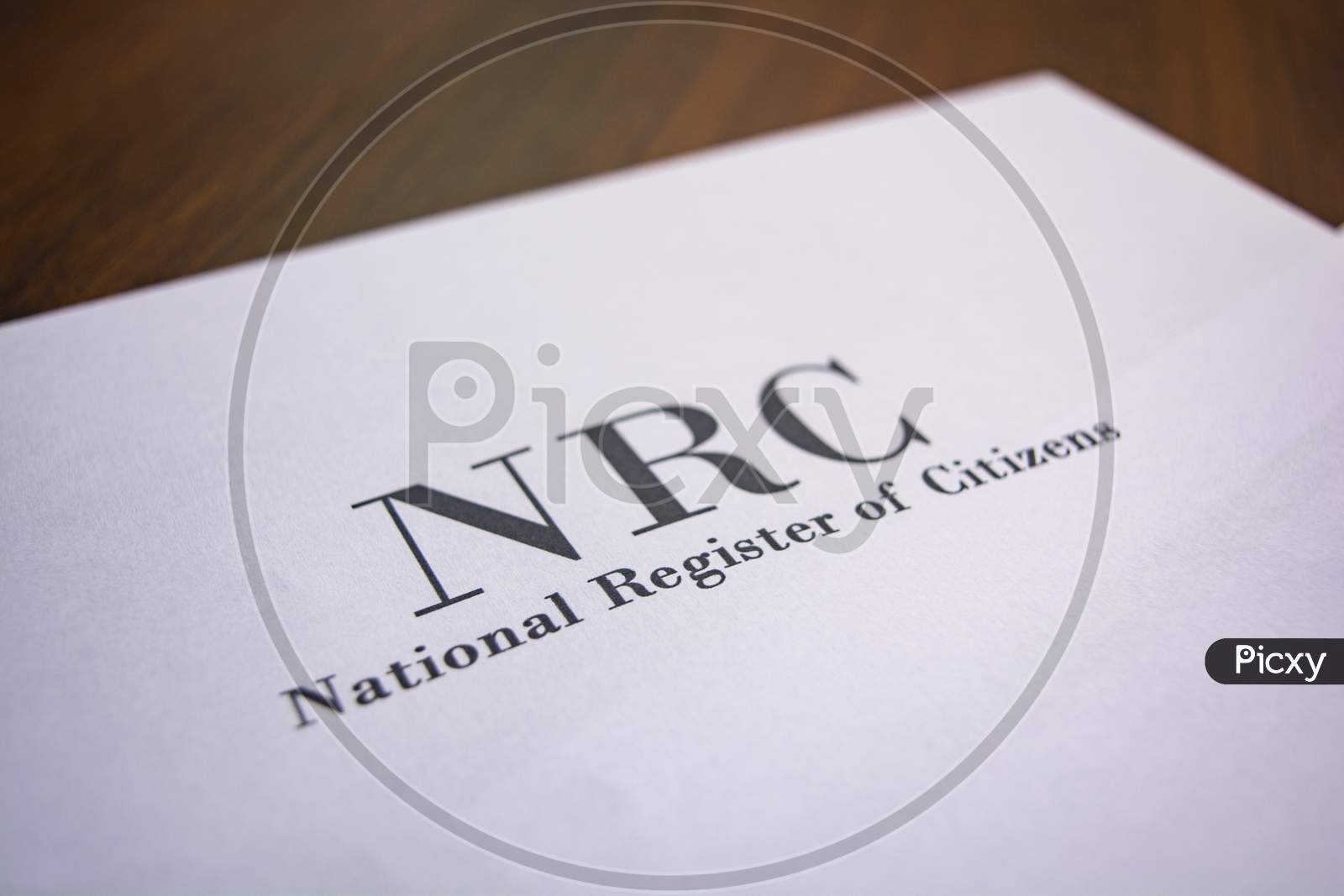 Nrc Or National Register Of Citizens Printed On Paper.