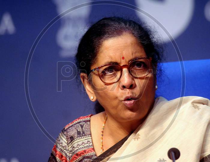 India's Finance Minister Nirmala Sitharaman Speaks During A Press Conference In Delhi, India On May 16, 2020.