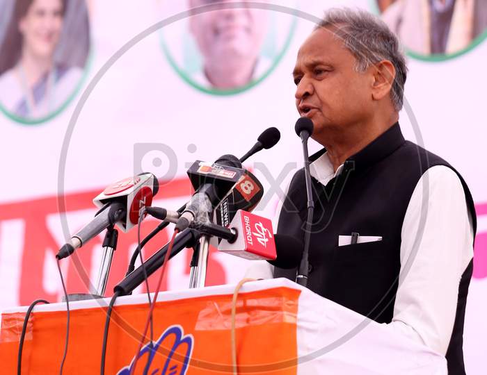 Ashok Gehlot , Chief Minister of Rajasthan State, India