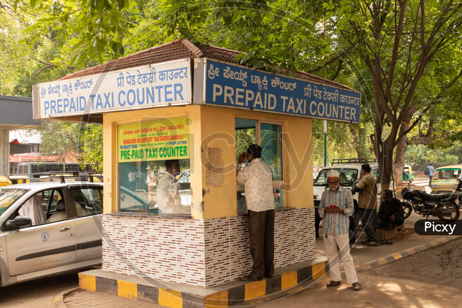 Bangalore India June 3, 2019 : Prepaid Taxi Counter At Bengaluru Railway Station.