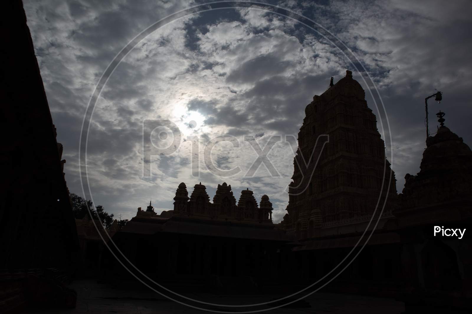 silhouette of a Temple Gopuram
