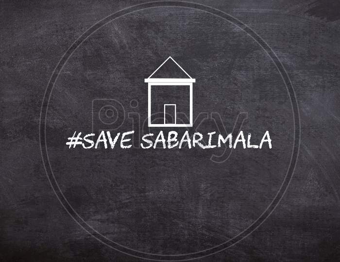 Save Sabarimala written on a Black Board