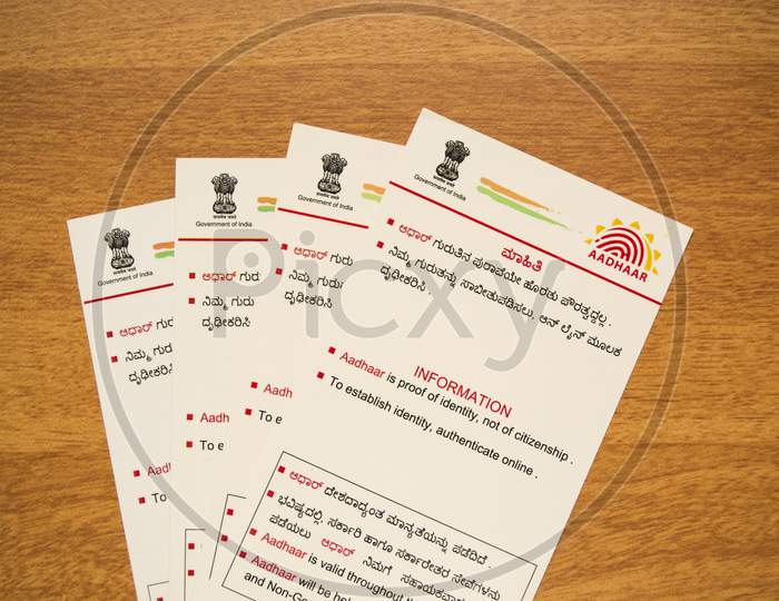 Aadhar Card Which Is Issued By Government Of India As An Identity Card,