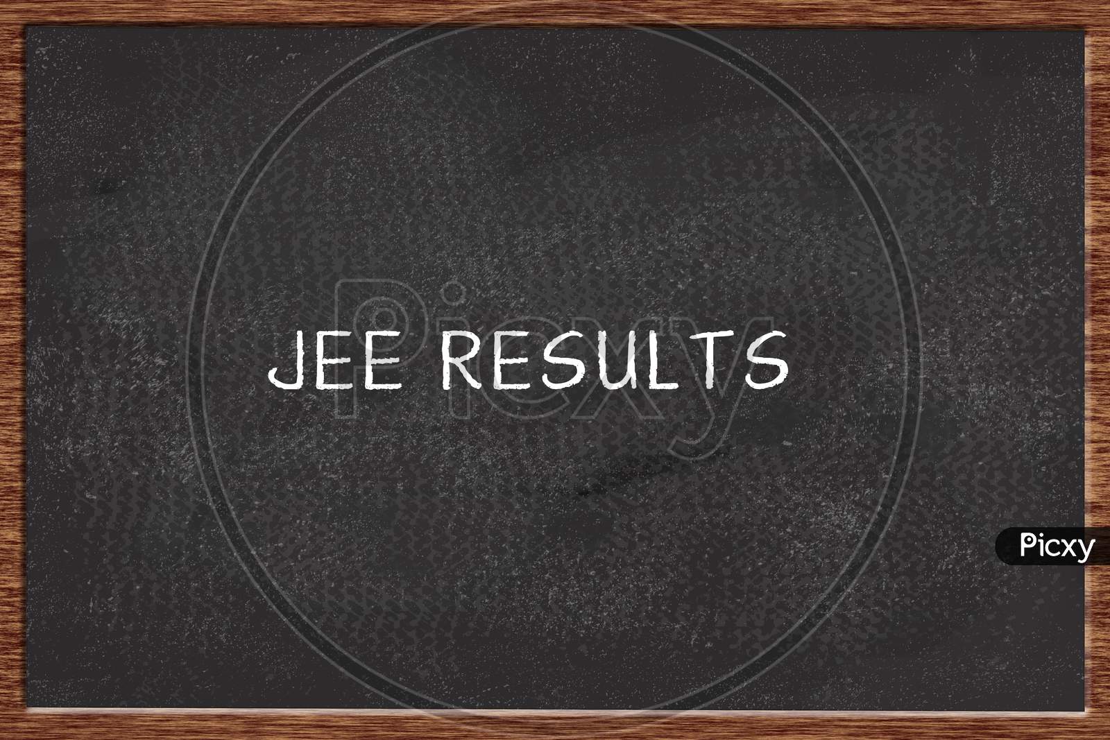 Jee Results Written On Black Chalk Board