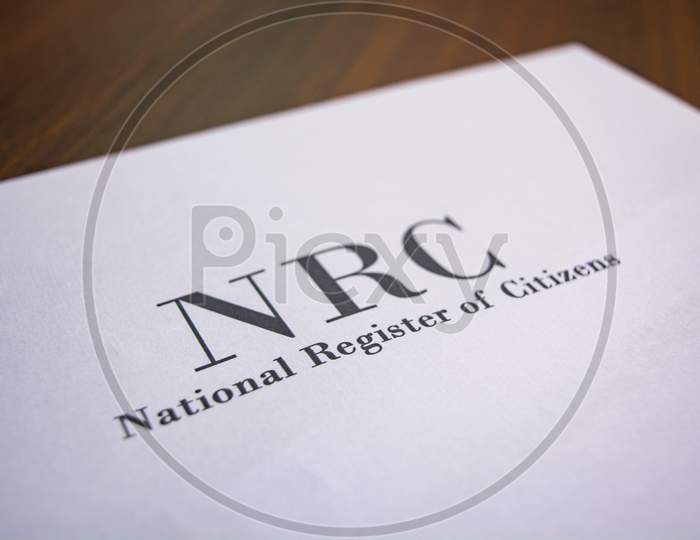 Nrc Or National Register Of Citizens Printed On Paper.