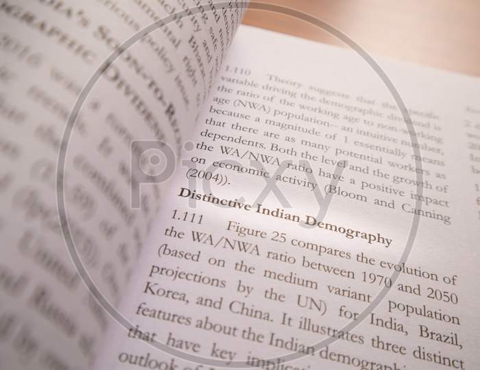 Distinctive Indian Demography Text printed on a White Paper