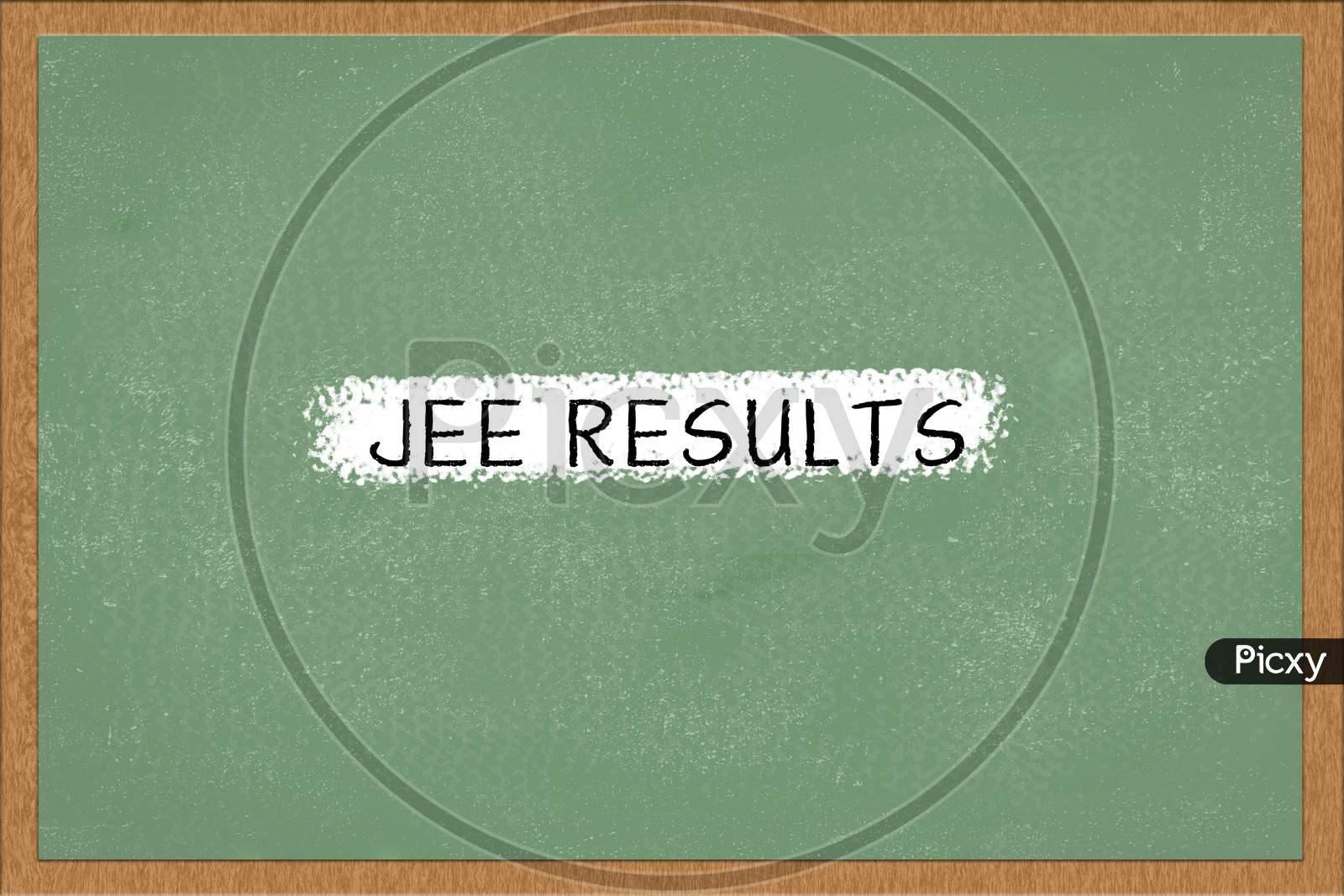 Joint Entrance Examination or JEE Results Written On Green Board
