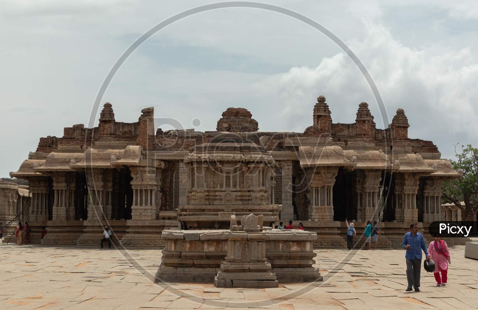 Hampi, India July 9, 2019 : Wide Angle View Of Vittala Temple In Hampi, Karnataka, India