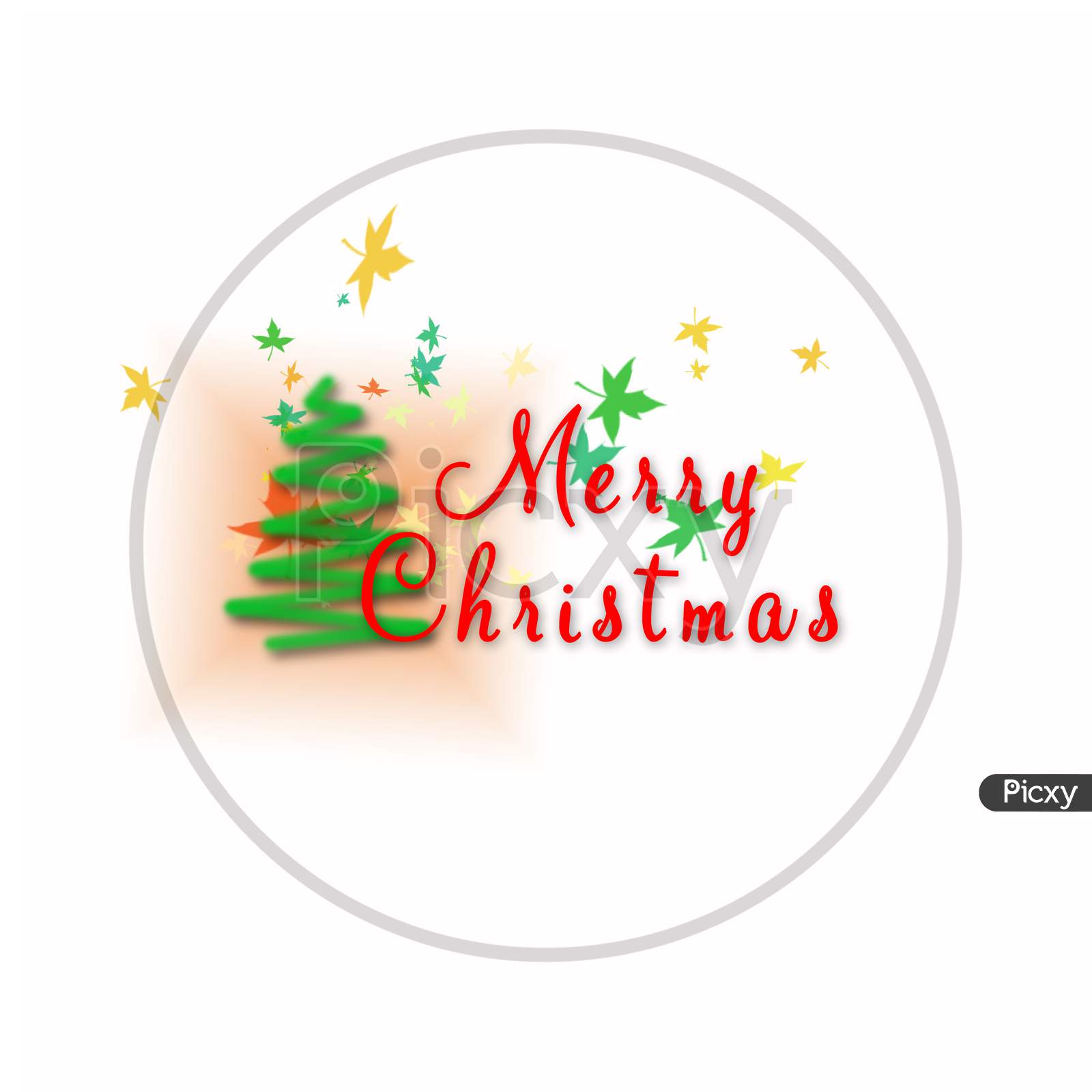 Merry Christmas  Lettering Design Card Template And Creative Typography For Holiday Greeting Gift Poster.