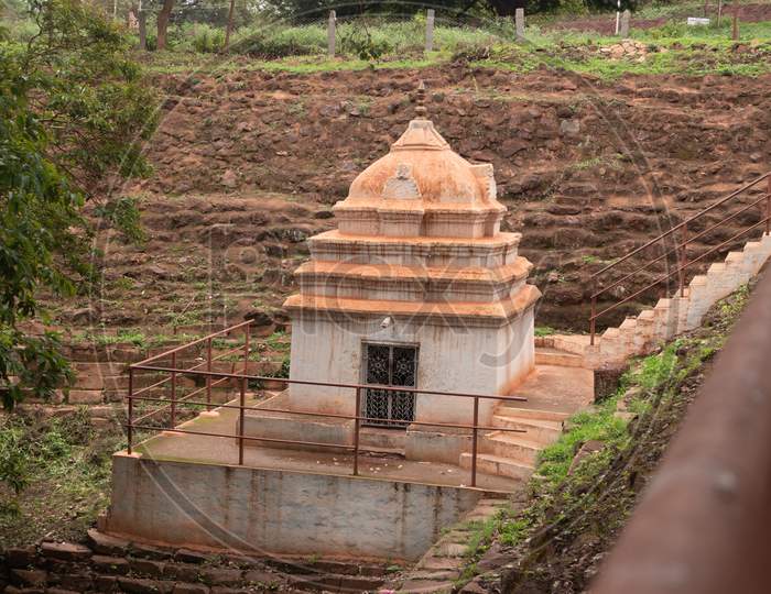 Small Indian Temple in Agriculture Fields