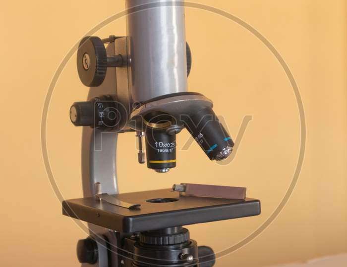 Microscope At Science Laboratory In The College