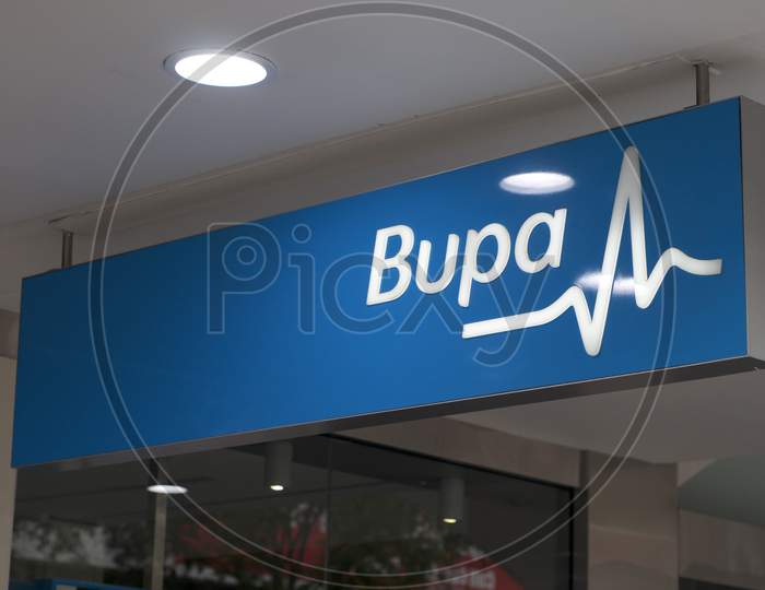 Bupa Insurance Sign Close Up