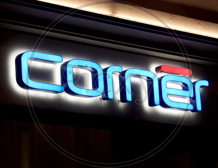 Illuminated Corner Bank Logo