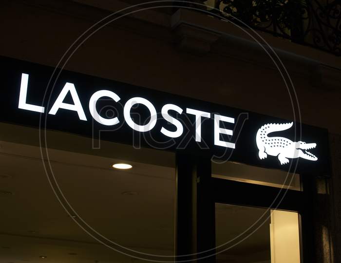 Illuminated Lacoste Brand Logo