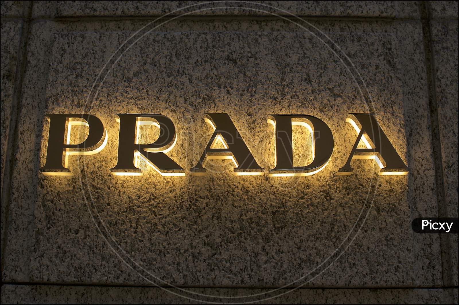 Illuminated Prada Logo