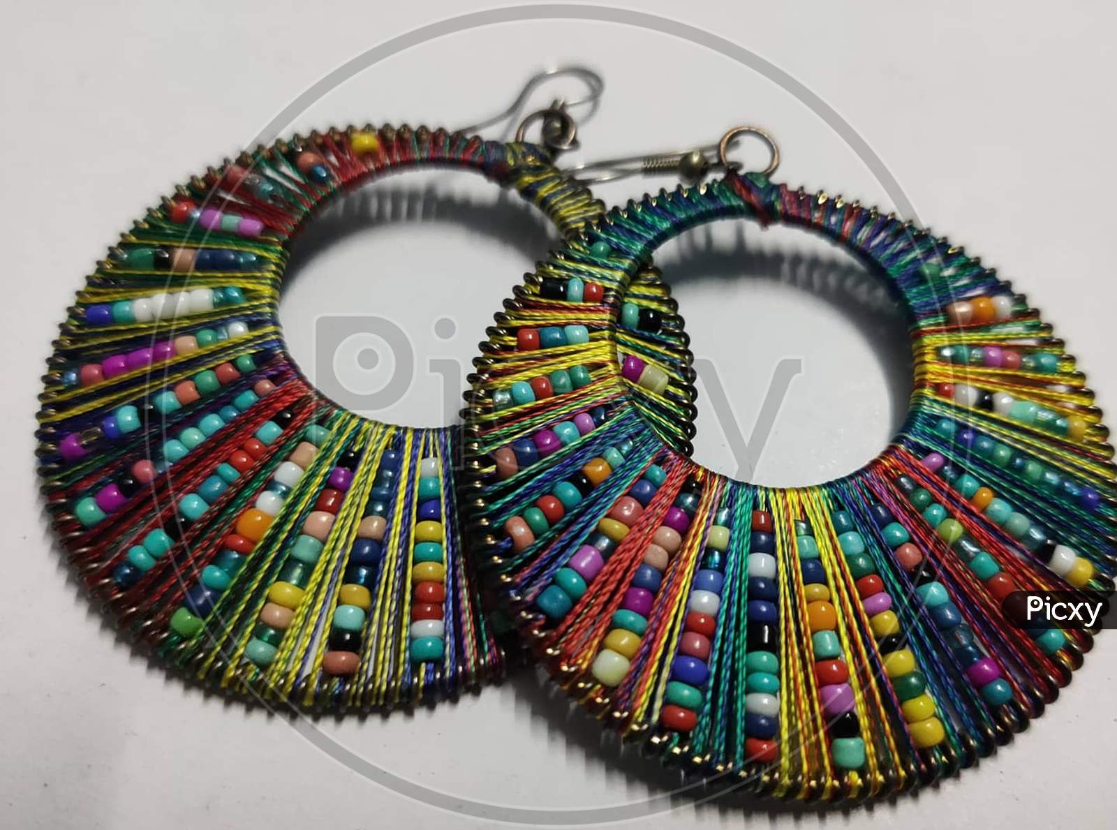 Multicolored, earrings, fashion