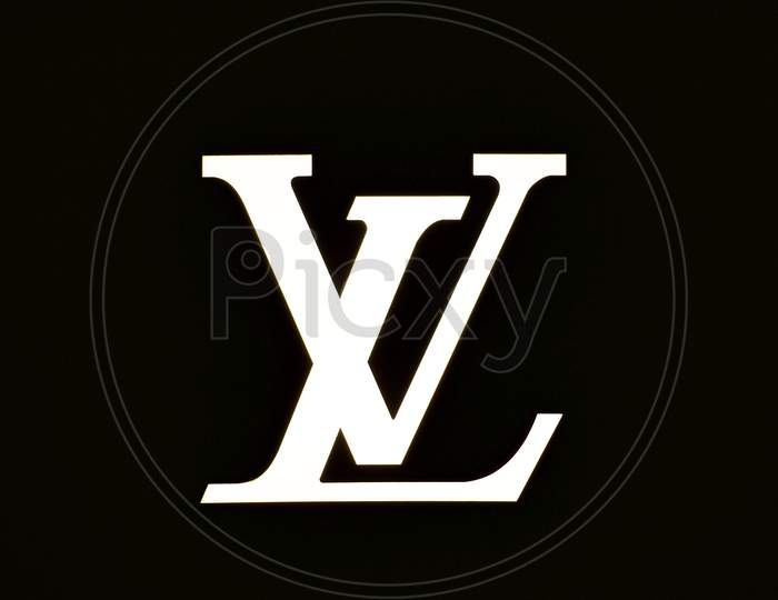 Illuminated Louis Vuitton Brand Logo