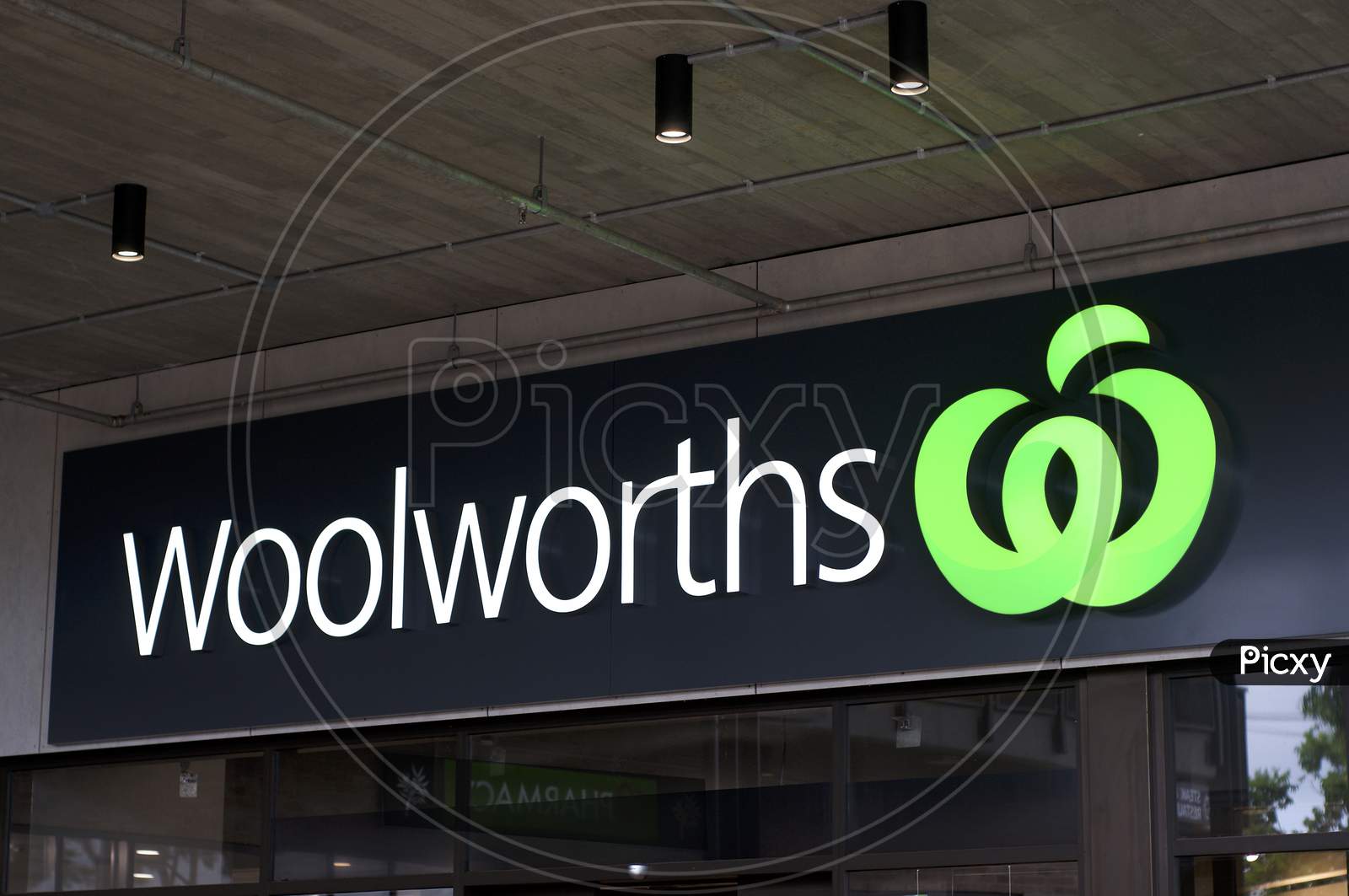 Glowing Woolworths Sign