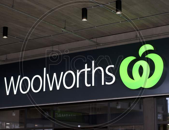 Glowing Woolworths Sign