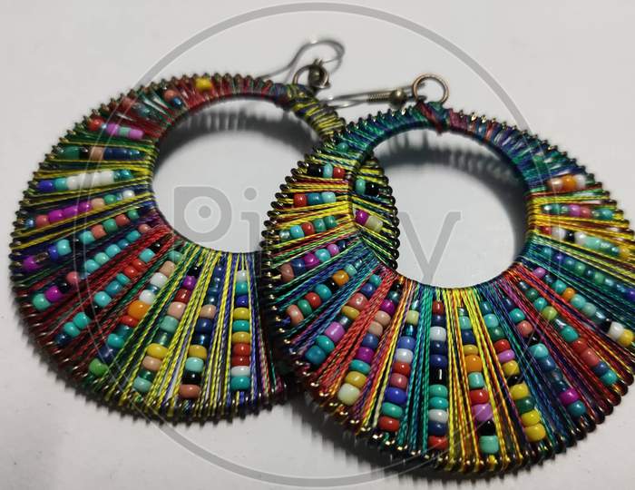 Multicolored, earrings, fashion