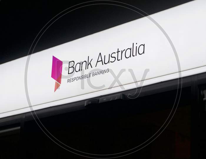 Illuminated Bank Australia Sign