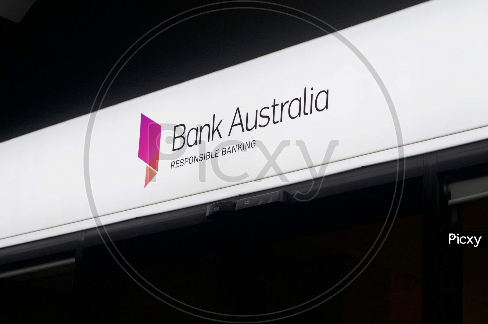 Illuminated Bank Australia Sign