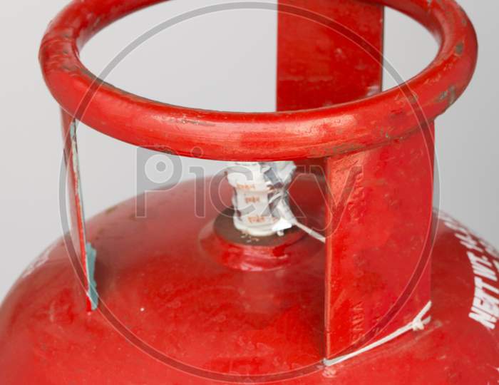 Indian Cooking Gas Or Liquefied Petroleum Gas (Lpg) Cylinder