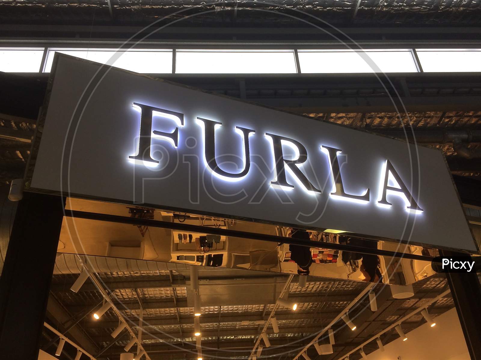 Illuminated Furla Store Sign In Australia