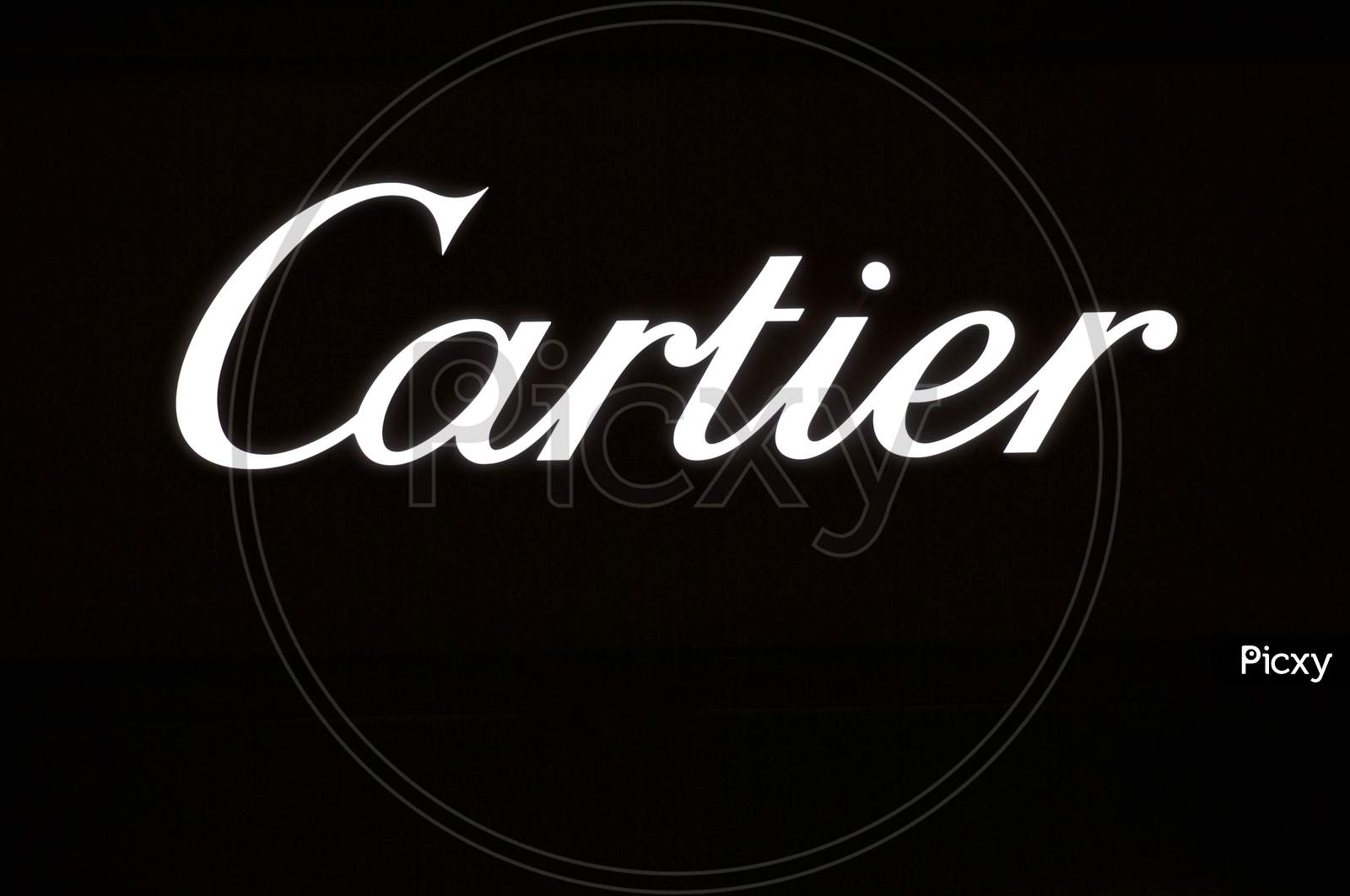 Illuminated Cartier Brand Logo In Lugano